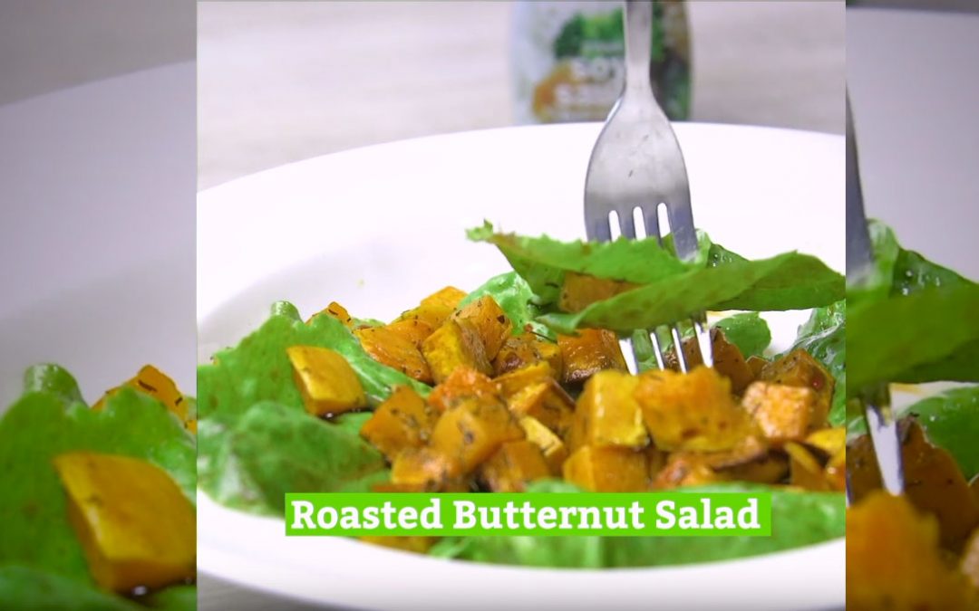 Roasted Butternut Salad with a Soy and Balsamic Dressing